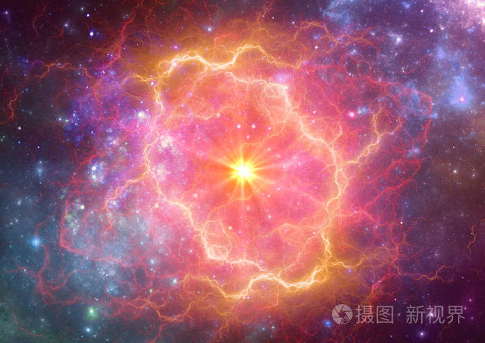 太空中的超新星爆炸星云的forminng
