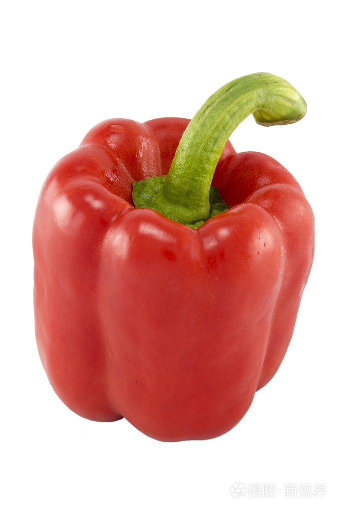 红甜椒孤立在白色背景上