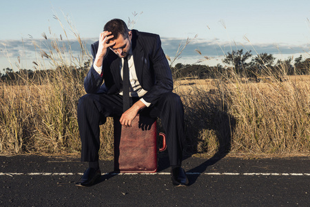 失意的商人在内陆地区照片