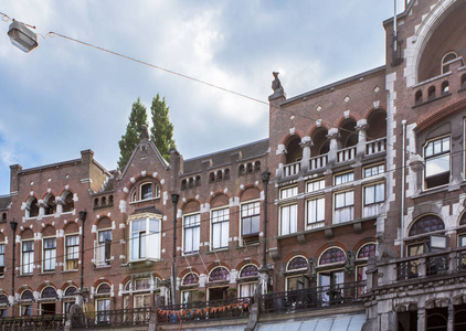 美丽的建筑在阿姆斯特丹