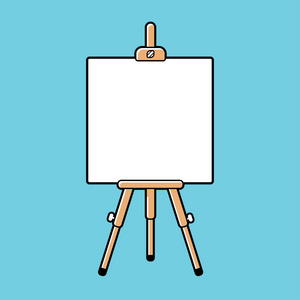 画架或展示架用白色空白板网络的东西 (物) 技术与