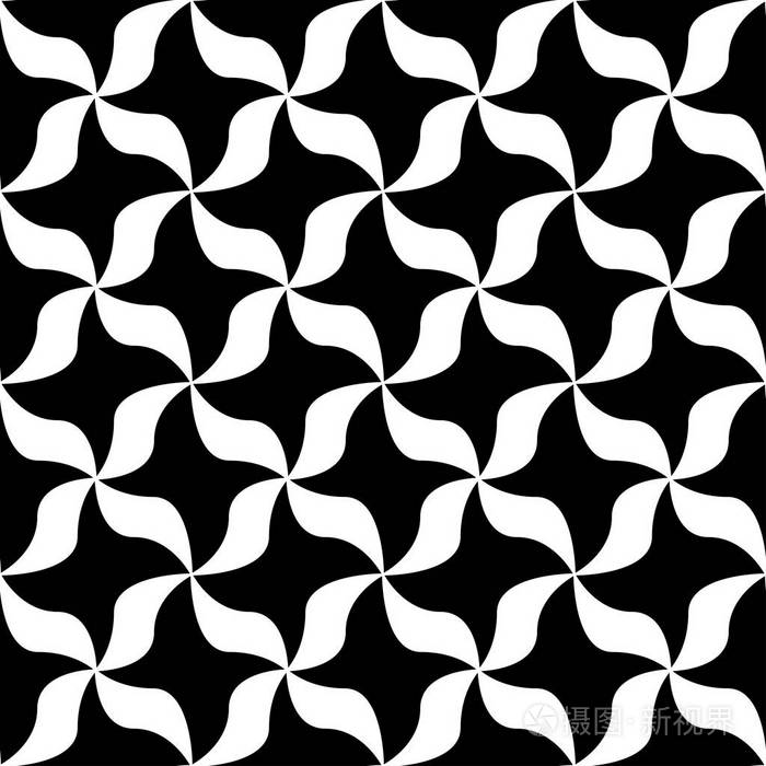 花花瓣无缝几何图案