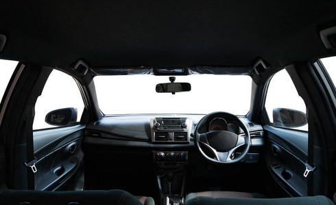 车内, 内部现代汽车隔离白色背景