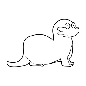 水獭卡通图片-水獭卡通素材-水獭卡通插画-摄图新视界