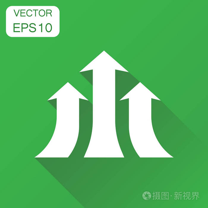 越来越多的箭头图图标.业务概念进展箭头成长 p