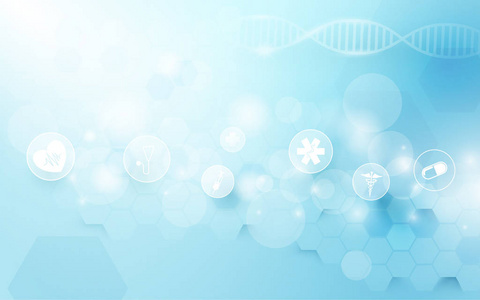 抽象的几何形状的医学和科学概念背景.医疗图标照片