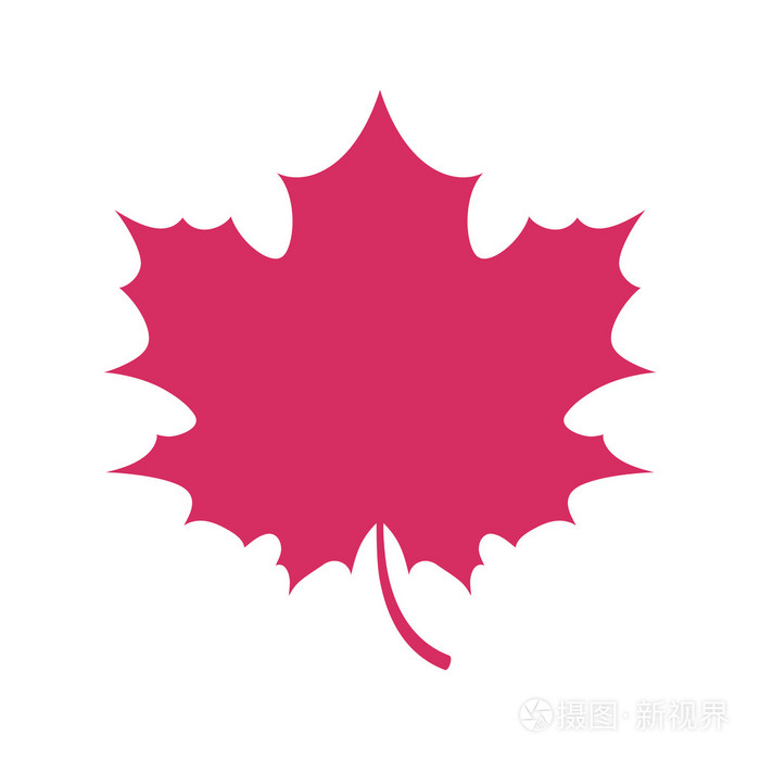 简单的平枫叶象征标志秋天秋天设计