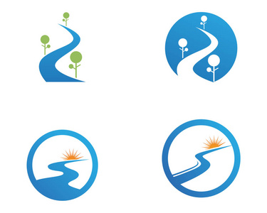 河流标志和符号图标模板应用程序