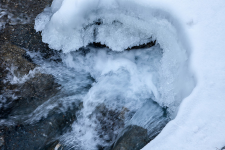 冷冻的水在河上冰