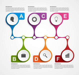 信息图表设计模板。时间轴的概念