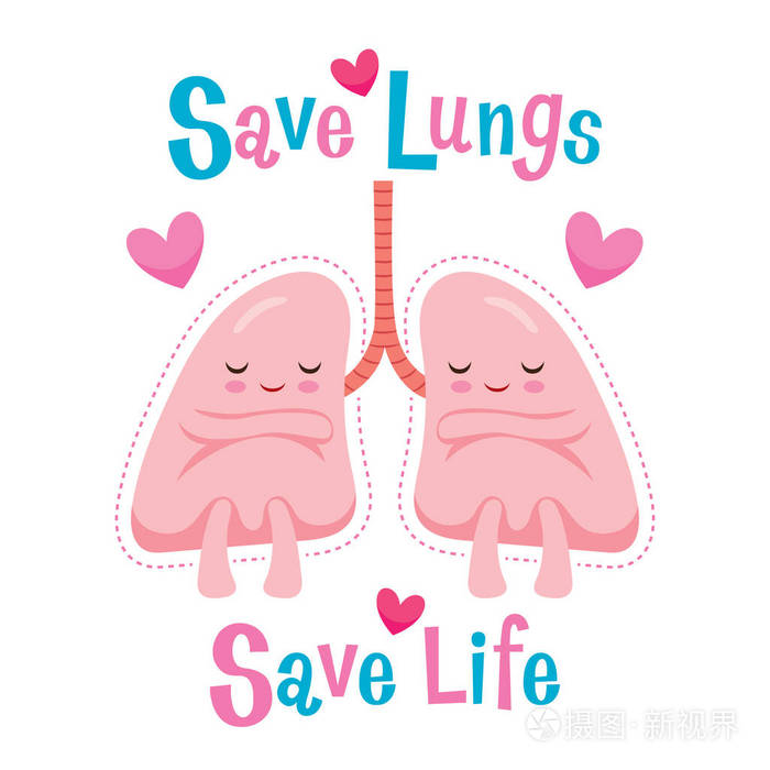 肺,保存保存生命,卡通人物,人体内部器官