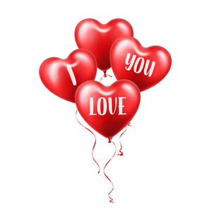 情人节红气球带丝带.心形.爱, 2月14日照片
