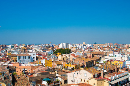 在 Valencia，西班牙的鸟瞰图