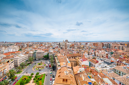 西班牙 Valencia 的鸟瞰图