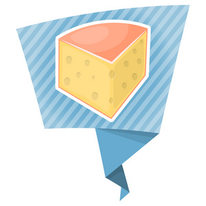 奶酪彩色的图标，