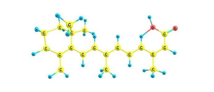 异维甲酸异维甲酸分子结构上白色孤立照片