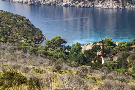 意大利撒丁岛 cala moresca 海湾在阿兰海湾