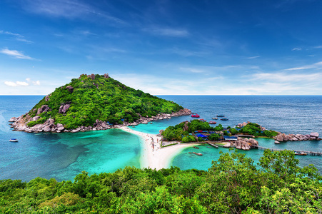 美丽海滩的苏梅岛泰国