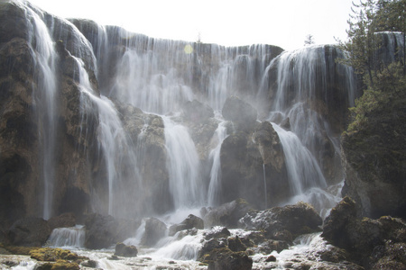 美丽的风景，九寨沟，四川省，中国