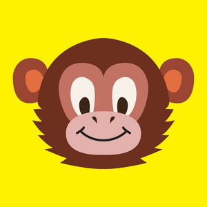 矢量华丽猴子头图片