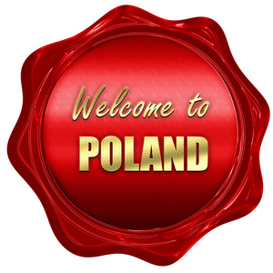 欢迎来到波兰，3d 渲染，红蜡封