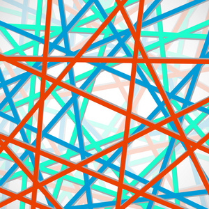 交叉口海报彩色背景与重叠线照片