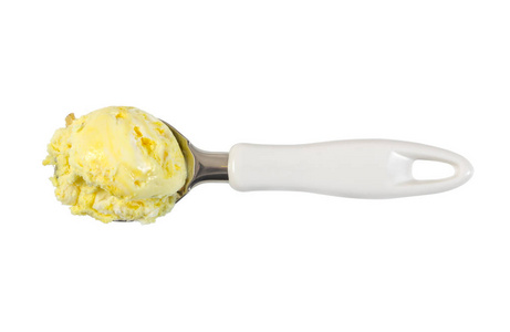 勺香蕉香草冰淇淋球