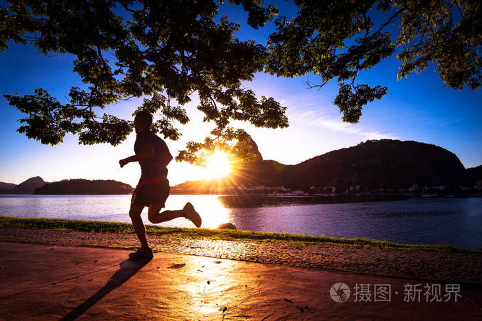 迎着早晨太阳奔跑图片图片