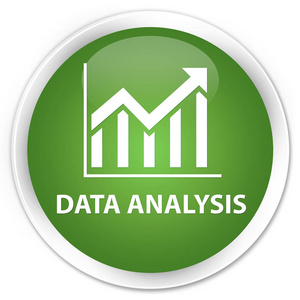 数据分析 统计图标 高级软绿色圆形按钮