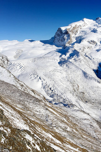 阿尔卑斯山冰川与蒙特罗莎 Dufourspitze，瑞士策马特 Gornergletcher