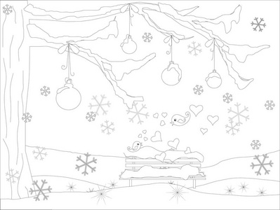 雪地圣诞树图片 雪地圣诞树素材 雪地圣诞树插画 摄图新视界