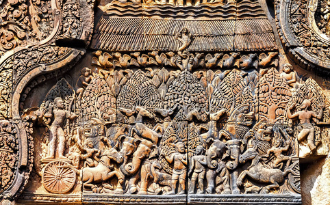 古代印度教神石柬埔寨的艺术。古 Khme