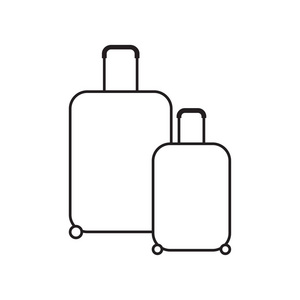 行李箱套装图标矢量图示
