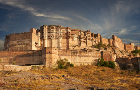 Mehrangarh 堡位于印度焦特布尔