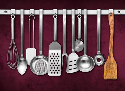 金属铁和厨房工具