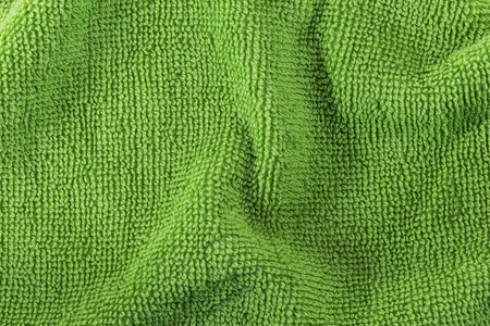 纹理的波绿色棉浴巾