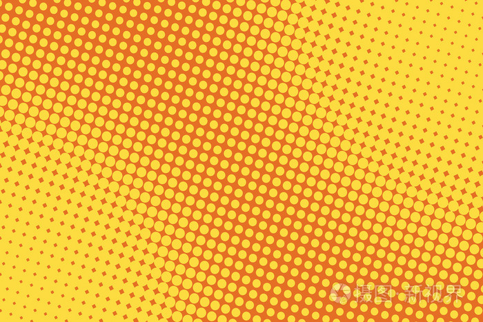 复古漫画黄色背景栅格渐变色调