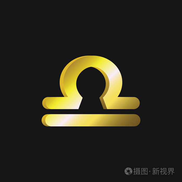 占星术天秤座标志矢量