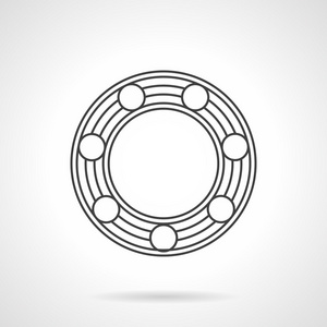 轴承坐立不安自旋球轴承矢量矢量图像的轴承矢量图组的摆设很简单图标