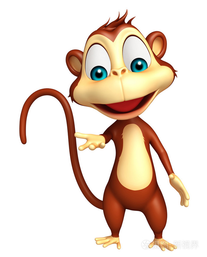 可爱的猴子卡通人物