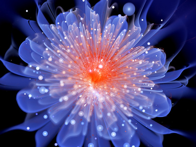 多彩多姿的发光空间花图片