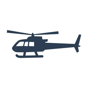 直升机在白色背景上的图标
