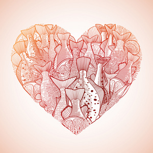 朋友在船上能开心并享受美好的天气人的双手在日落的天空上做心形的