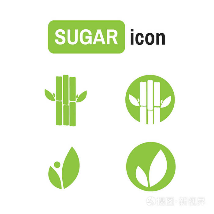 甘蔗制糖甘蔗.甘蔗平图标设置图矢量