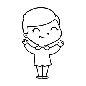 女孩微笑插画图片