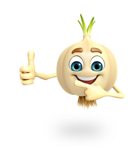 卡通人物的大蒜照片