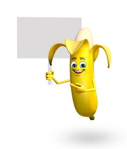 卡通人物的香蕉果实