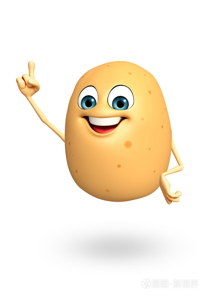卡通人物的马铃薯水果