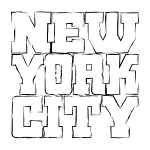 T 恤排版图形纽约黑垃圾