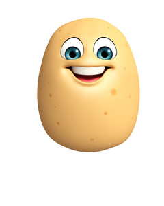 马铃薯水果卡通人物的马铃薯水果照片